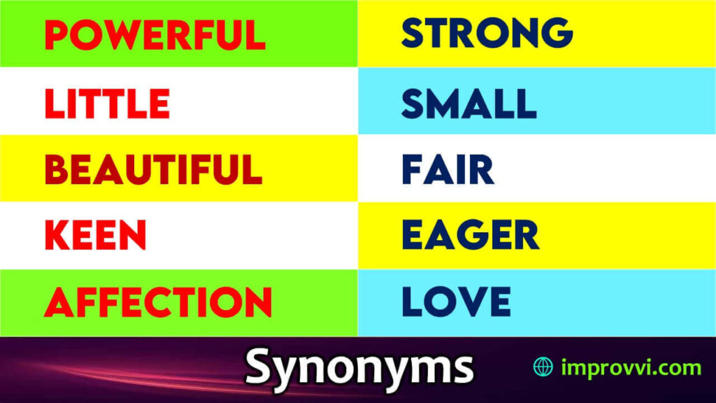 Synonyms words