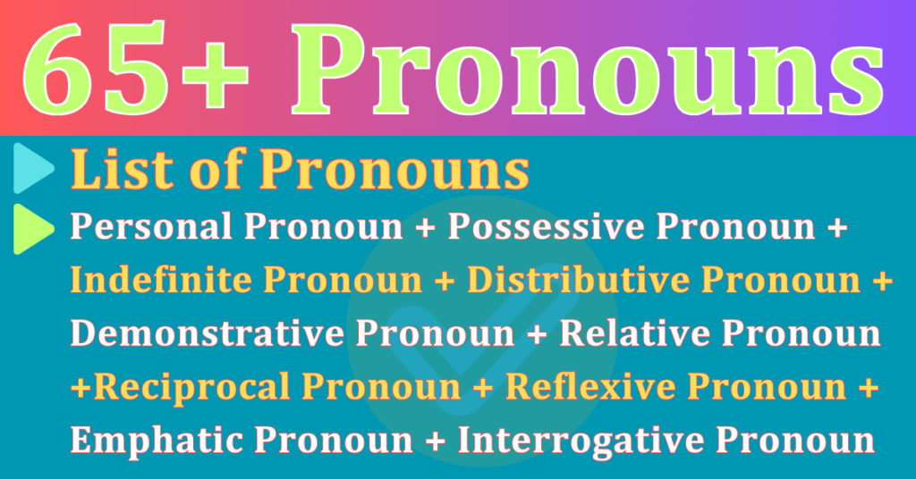 65+ Pronouns : List of Pronouns - improvvi.com