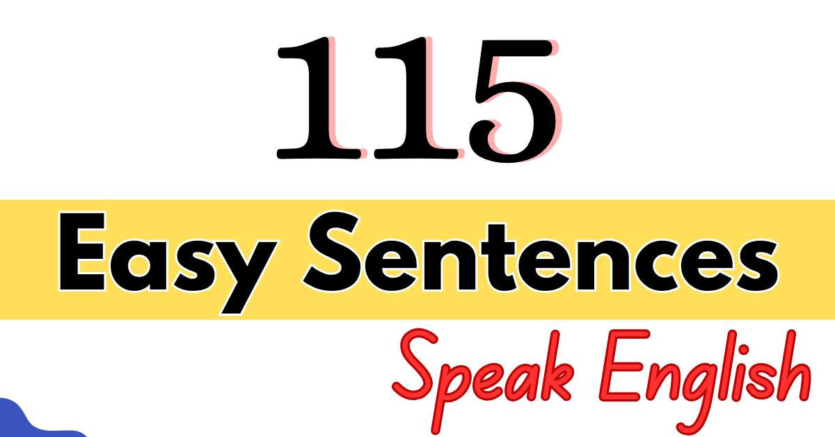 115 Easy English Sentences - Make Sentences