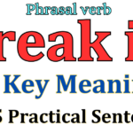 Master the Phrasal verb 'Break in' : 2 Key Meanings + 45 Practical Sentences