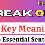 How to use Phrasal verb 'Break off' : 2 Key Meanings + 54 Sentences to speak Fluently