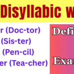 Disyllabic words