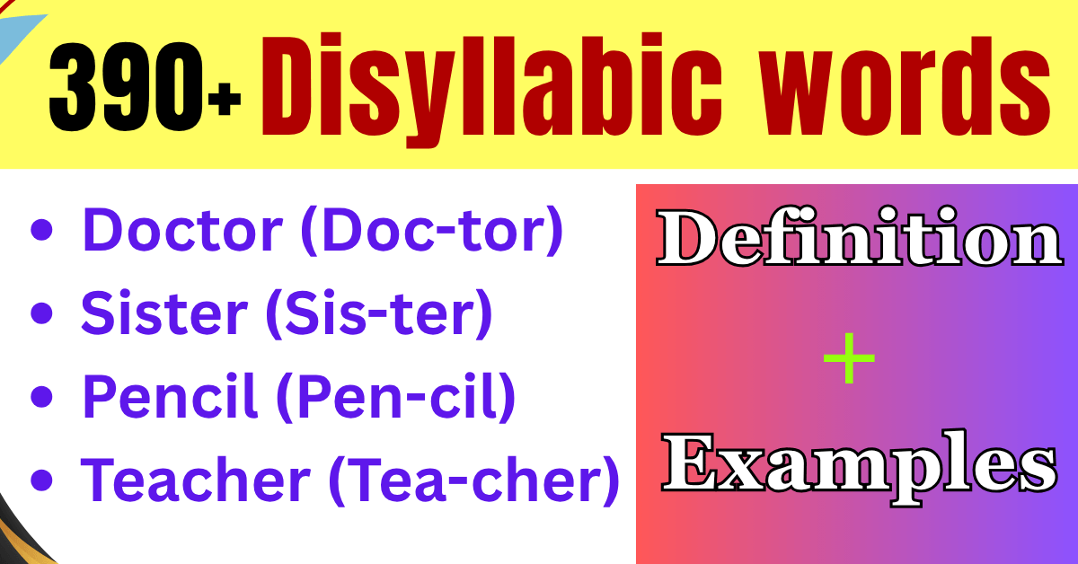 Disyllabic words
