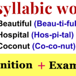 Trisyllabic words