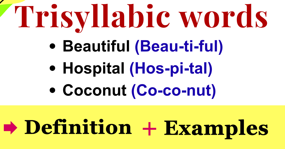 Trisyllabic words