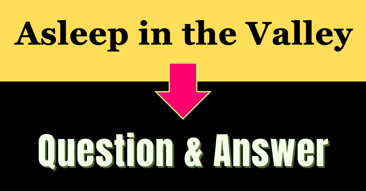 Asleep in the Valley : Questions and Answers