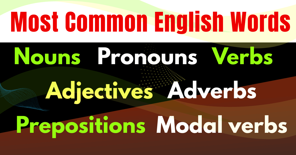 Most Common English Words - Vocabulary
